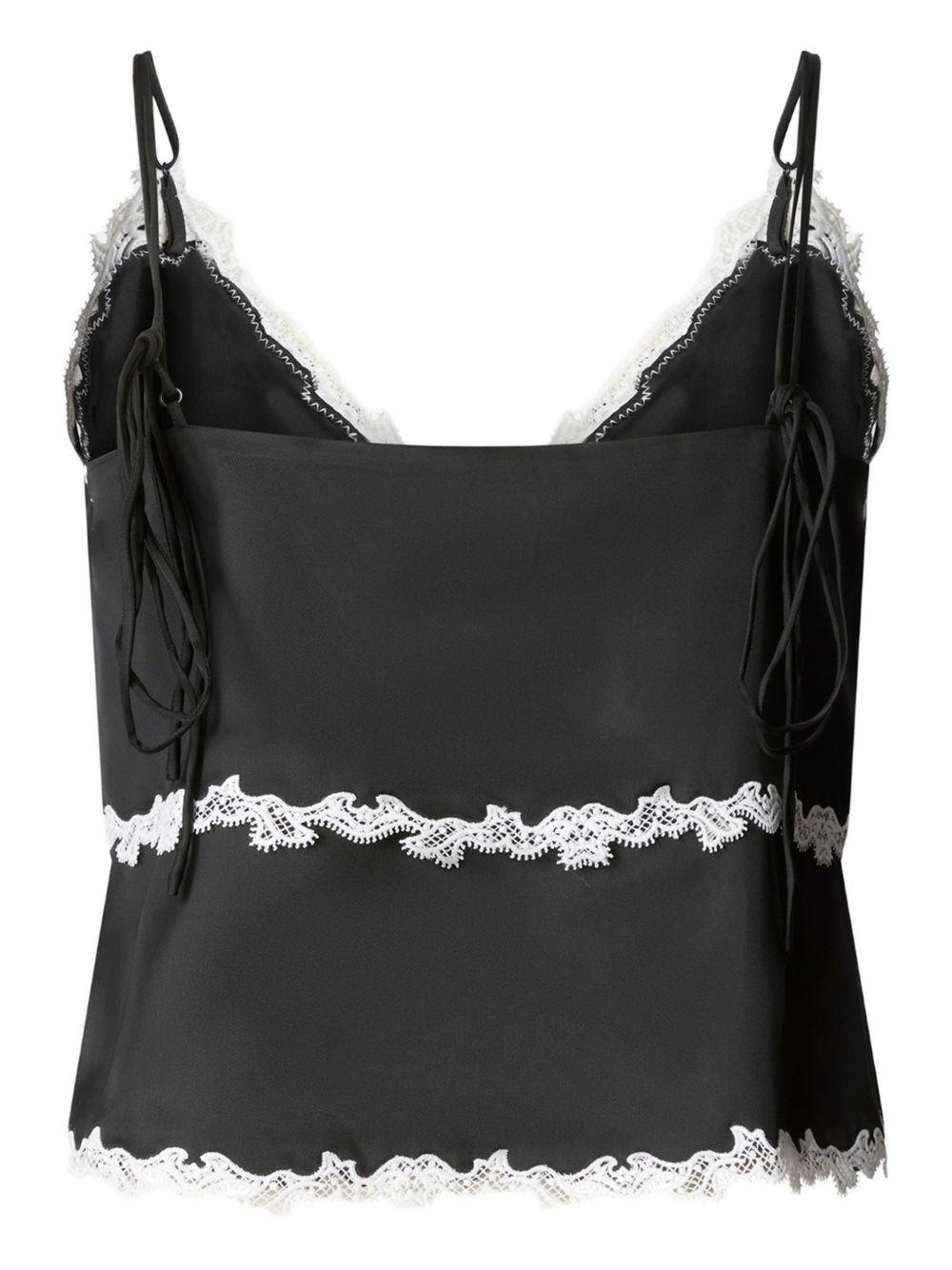 Top con inserti in pizzo 