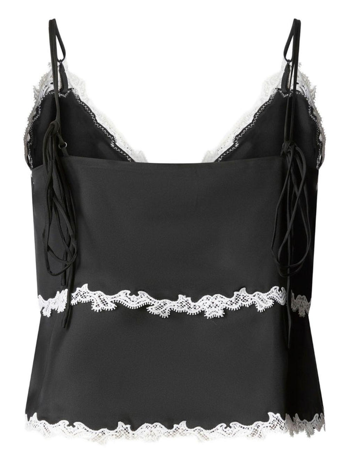 Top con inserti in pizzo 