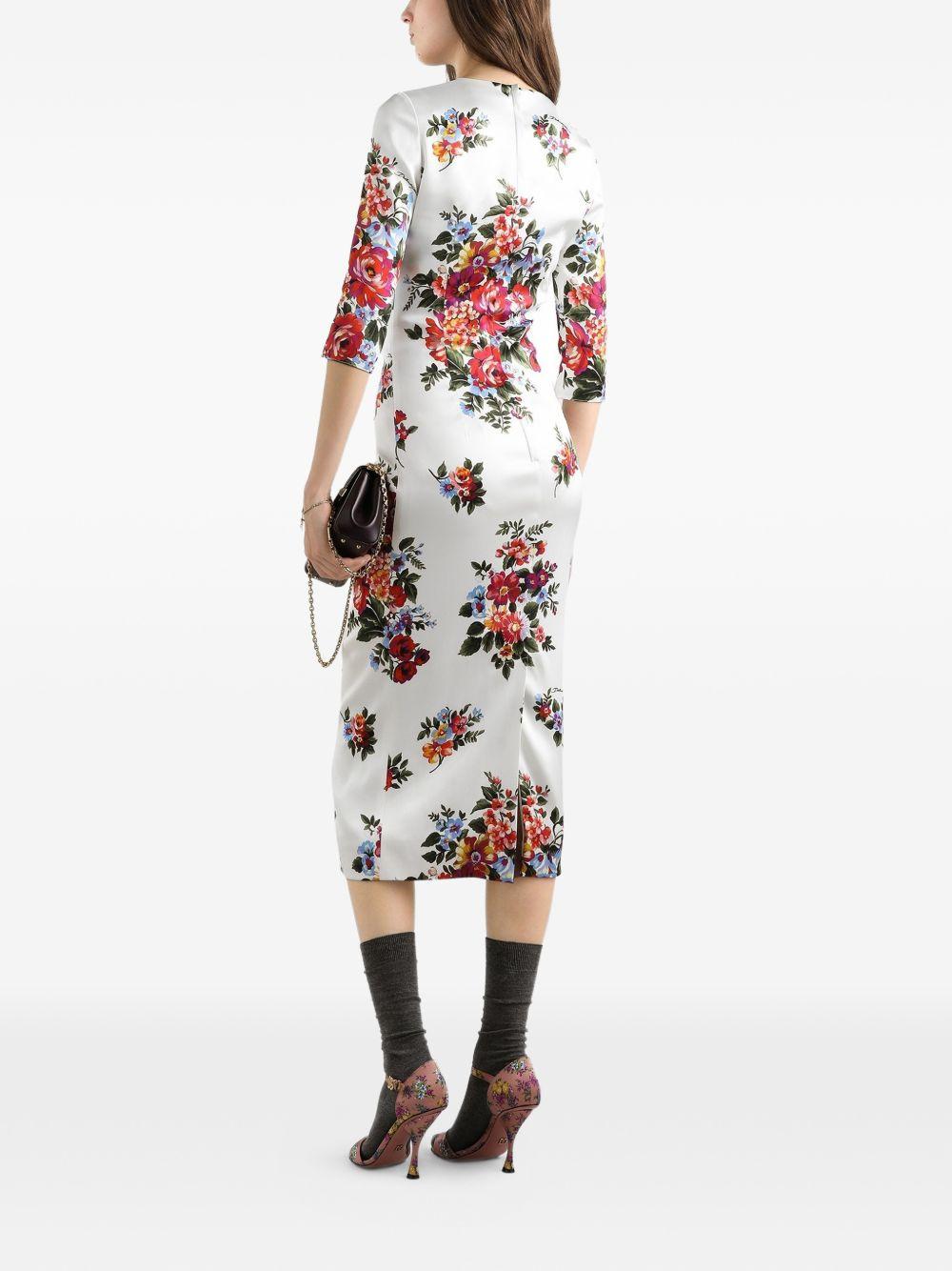Abito midi a fiori 