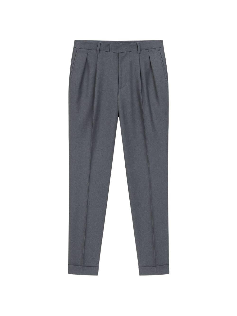 Pantaloni grigi con pieghe 