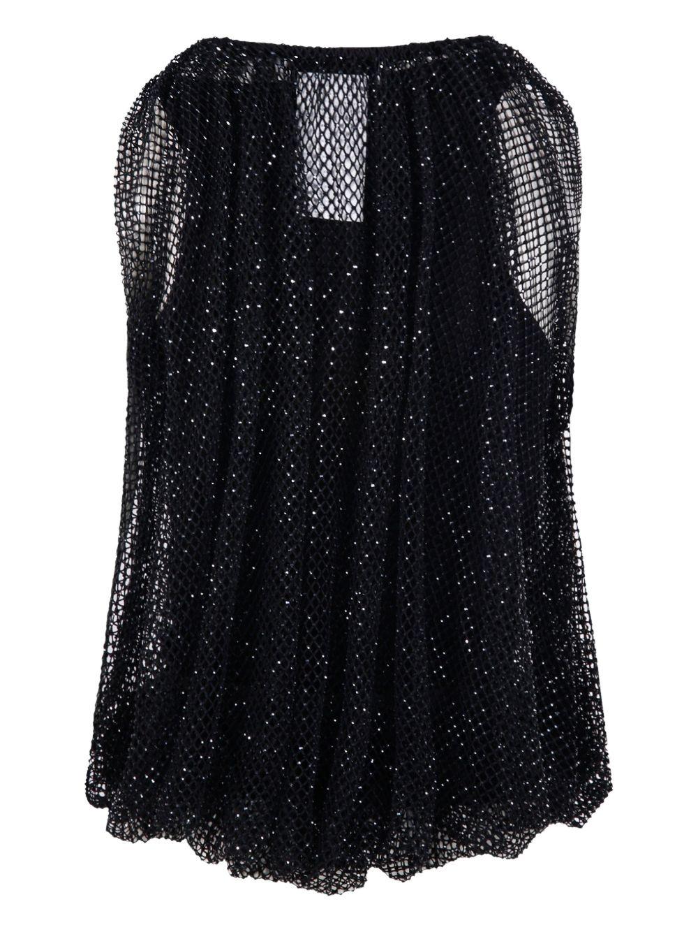 Top in rete con cristalli Nodo 