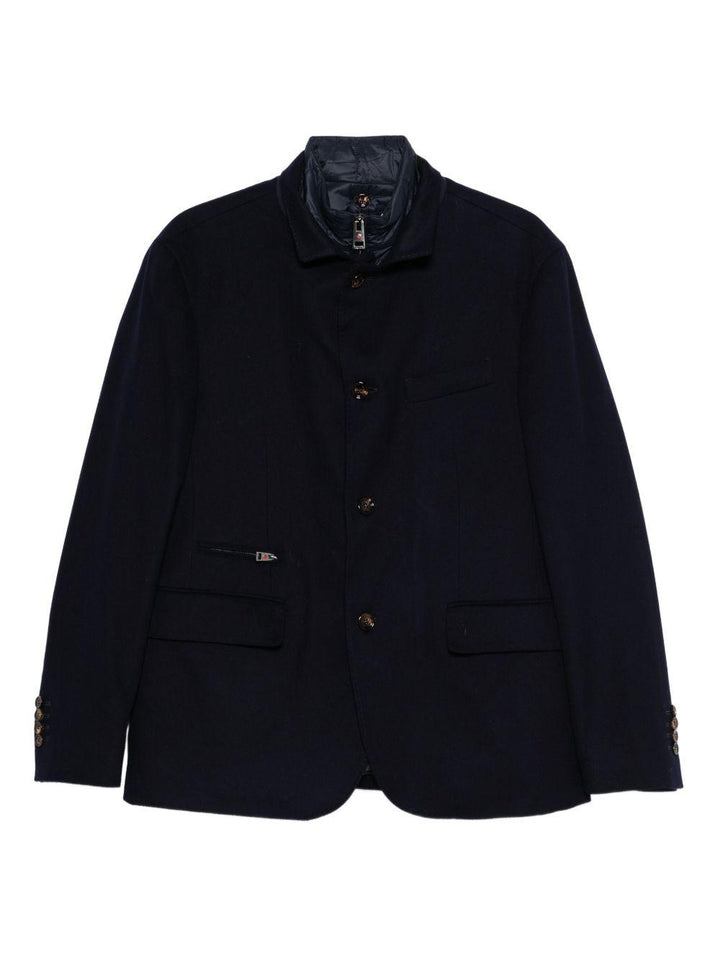 Giacca Blu Navy con Colletto Rimovibile 