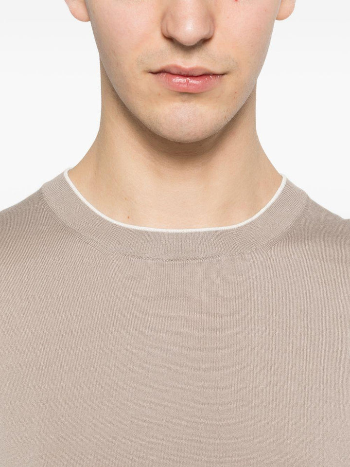 T-shirt girocollo tortora 