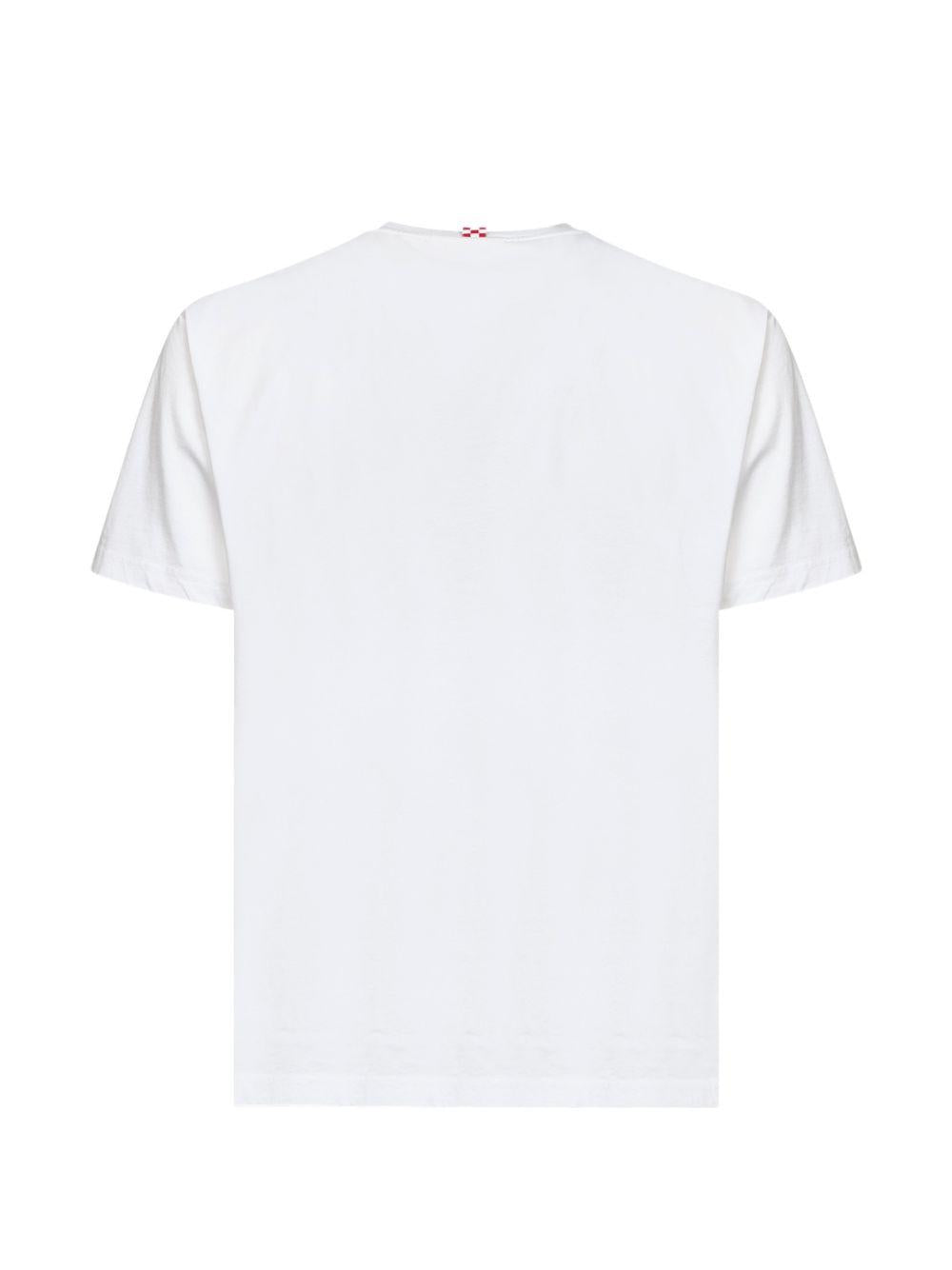 T-shirt bianca in cotone con stampa 