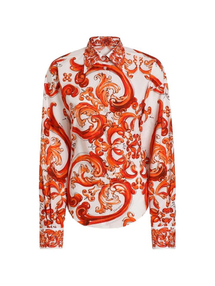 Camicia con stampa Maiolica 