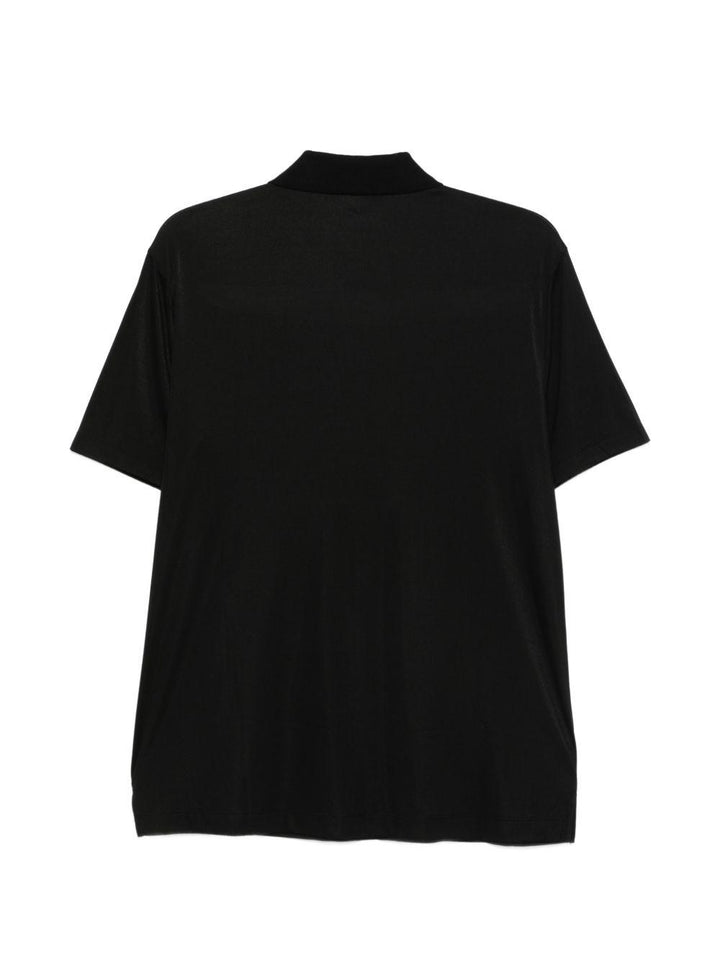 Polo nera con logo 