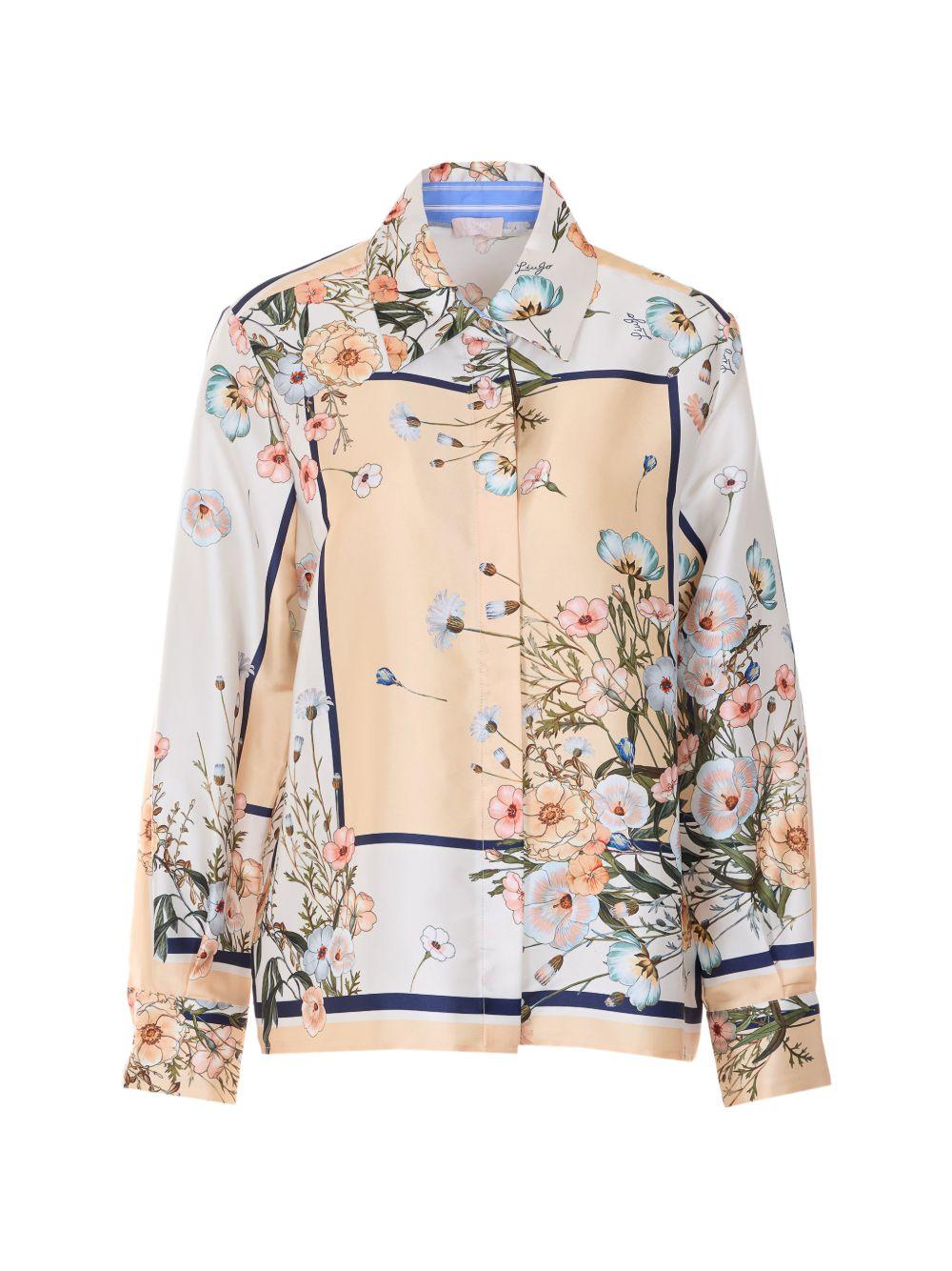 Camicia a fiori a maniche lunghe 