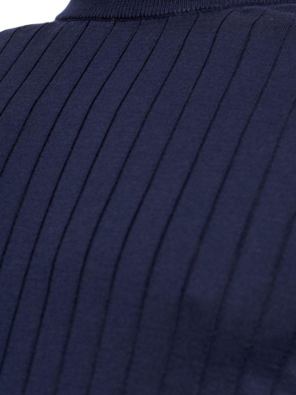 Maglia blu a coste 