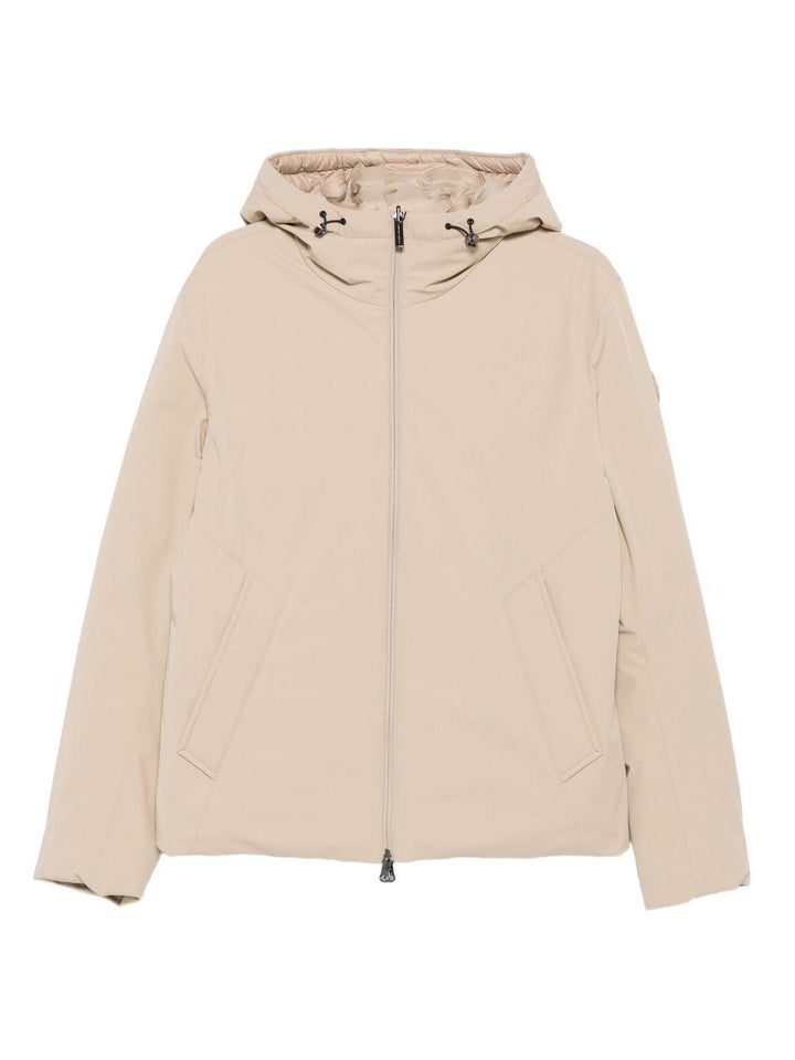 Giacca beige con zip 