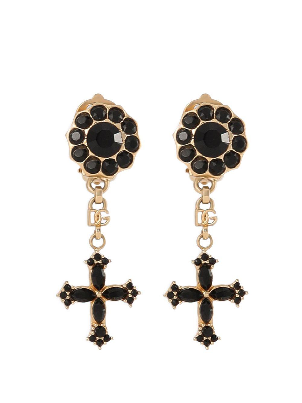 Orecchini pendenti con strass 