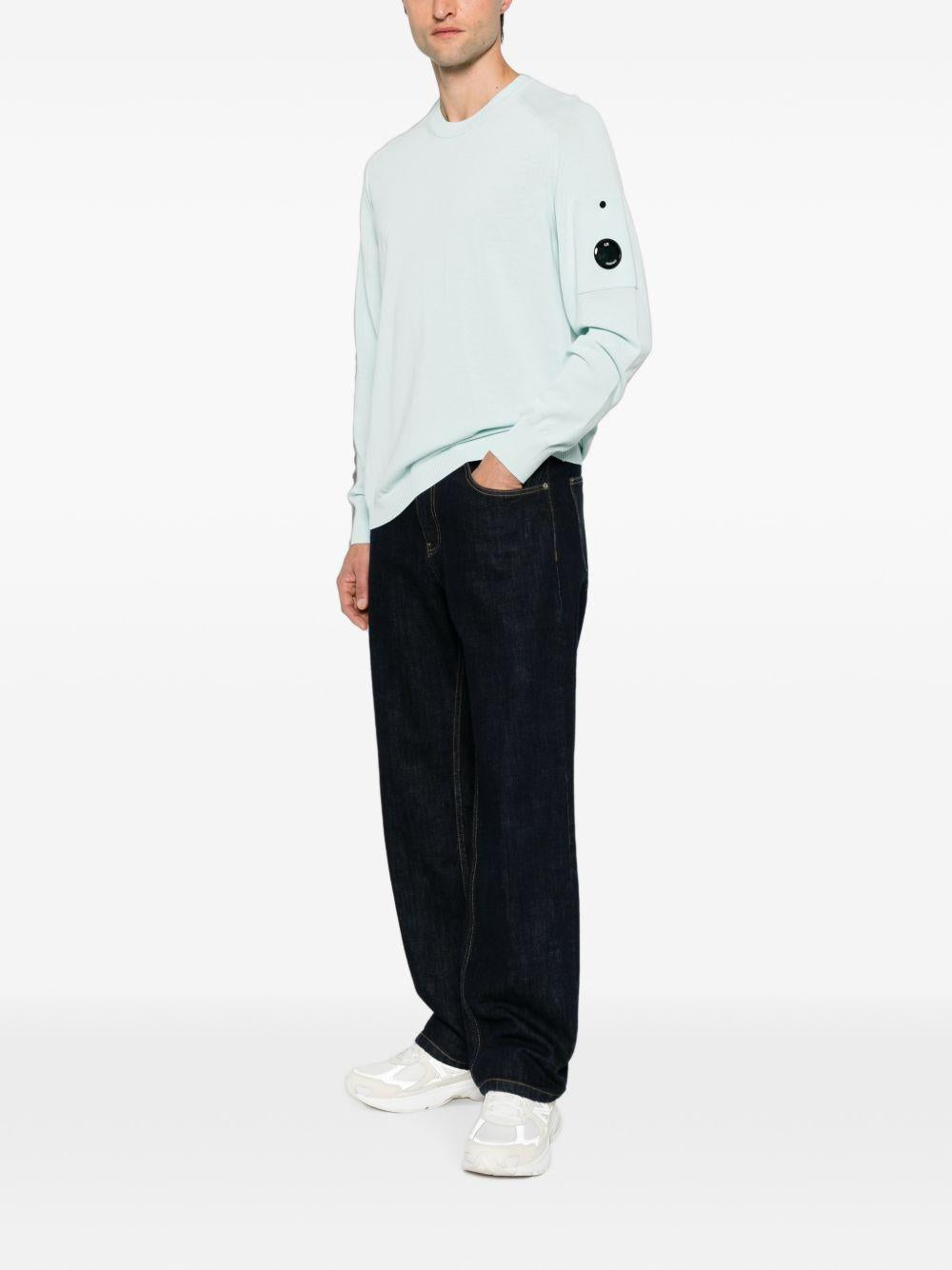 Maglione con taschino con lente misty blu 