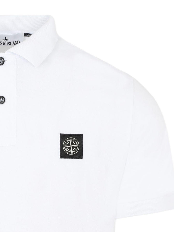 Polo bianca con logo