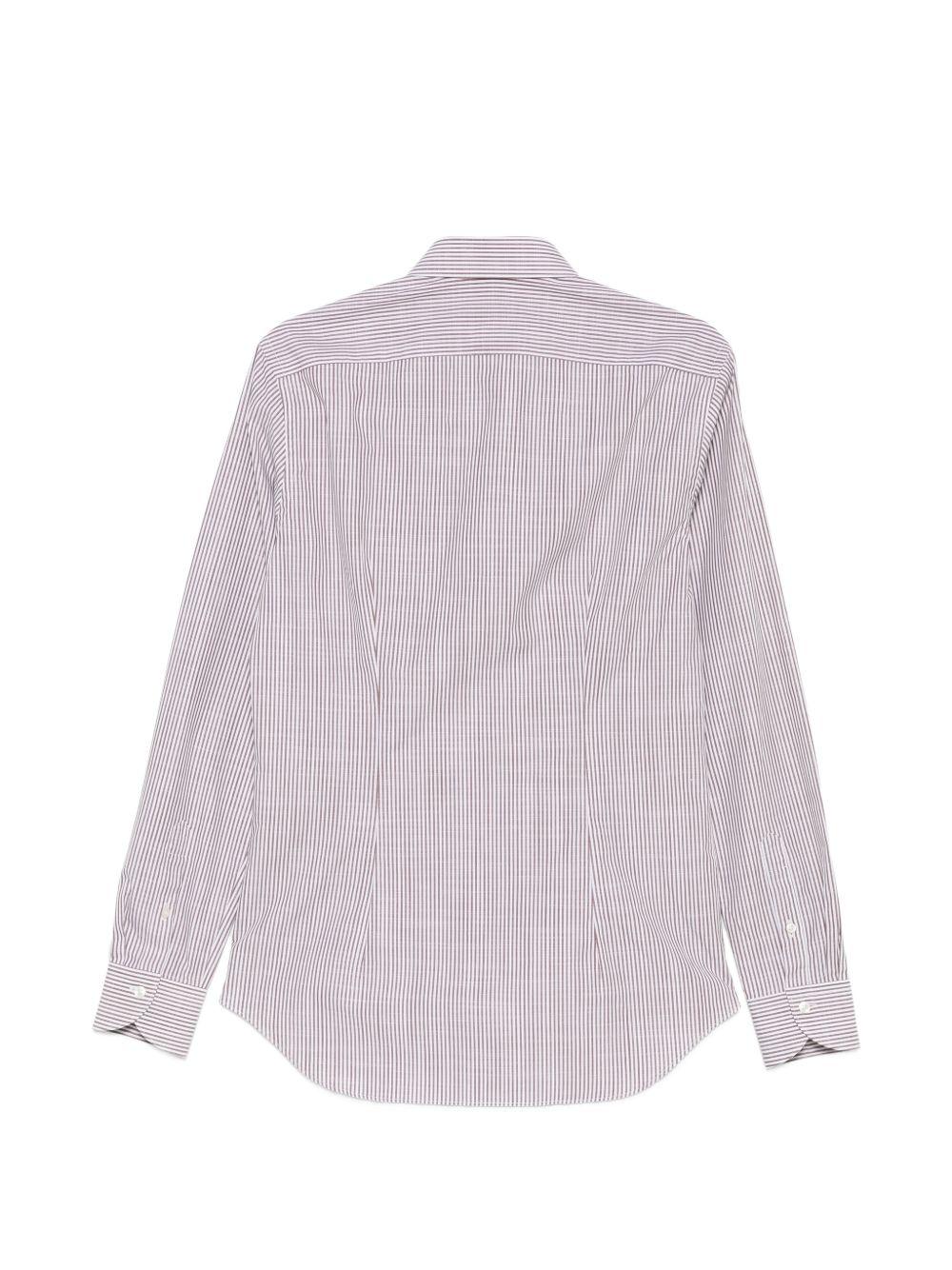 Camicia a righe bianco/marrone 