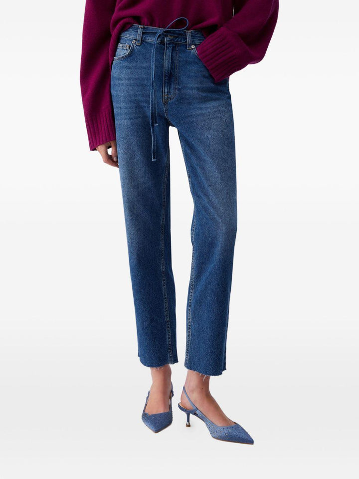 Jeans dritti con cintura 