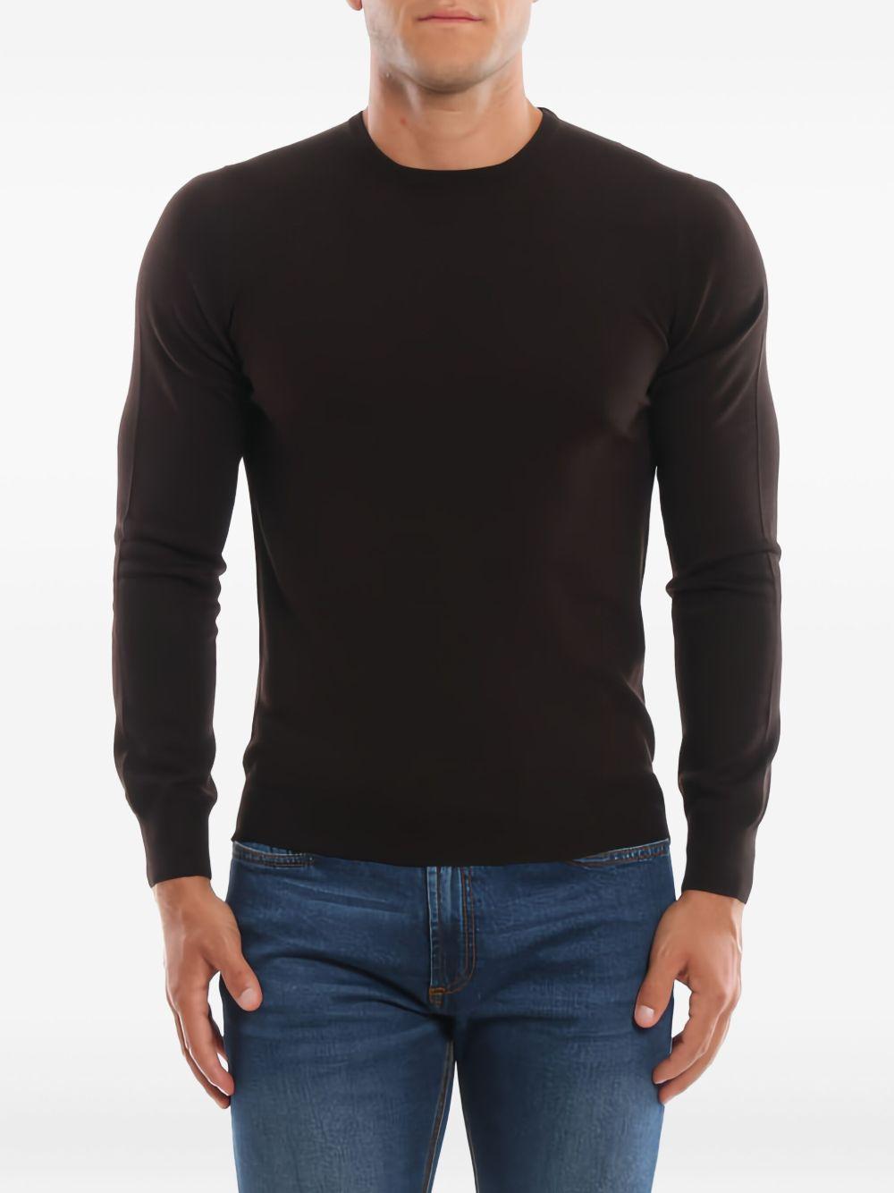 Maglione a girocollo marrone 