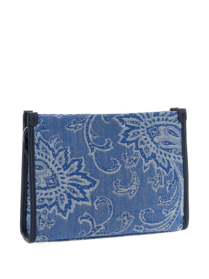 Clutch con stampa paisley 