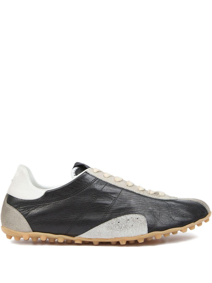 Sneakers con inserti in pelle scamosciata black/gray 