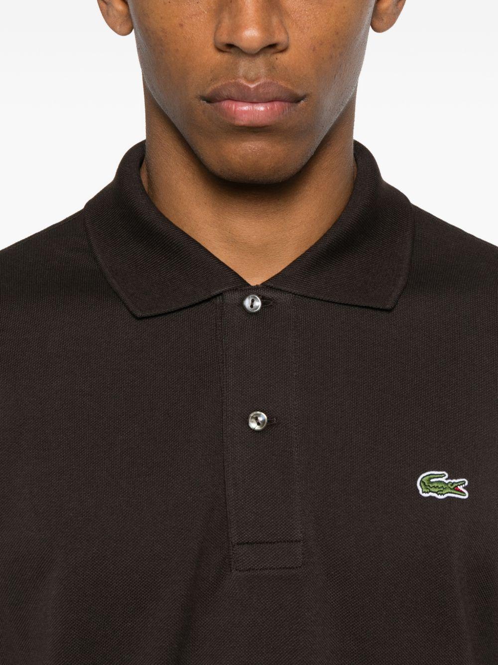 Polo marrone con logo 