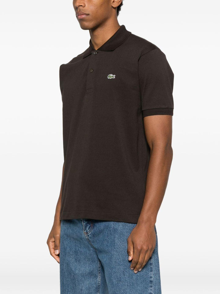 Polo marrone con logo 