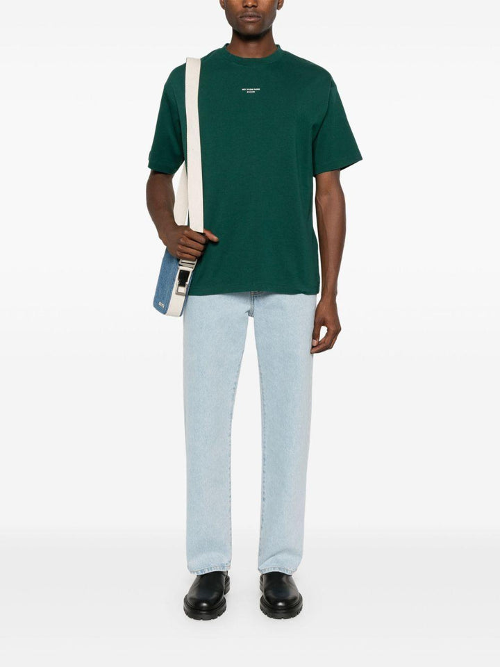 T-shirt verde con stampa 