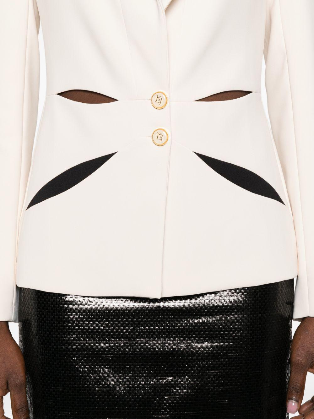 Blazer con bottoni cut-out 