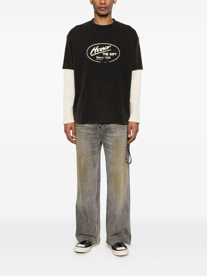 Jeans green con cinturino 