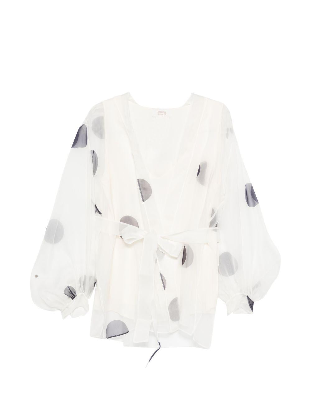 Camicia con motivo a pois 