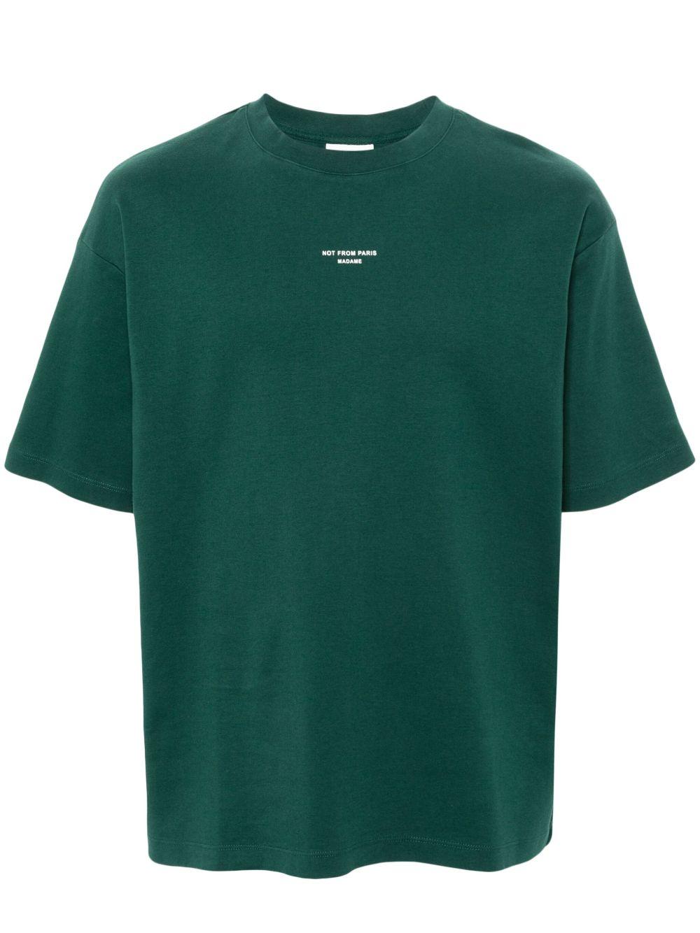 T-shirt verde con stampa 