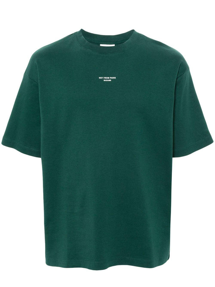 T-shirt verde con stampa 