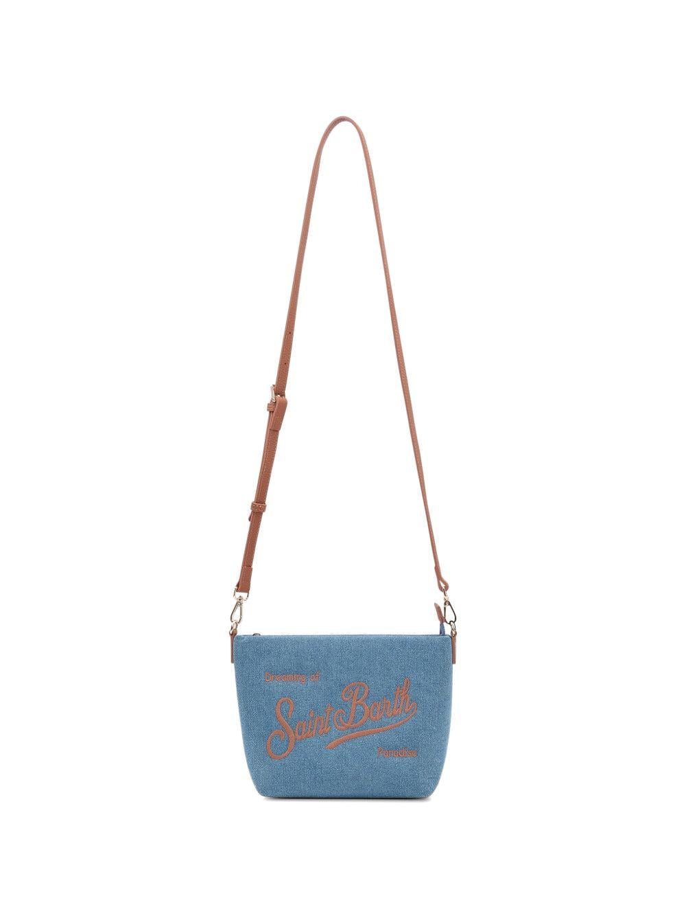 Borsa a spalla Aline denim con logo 