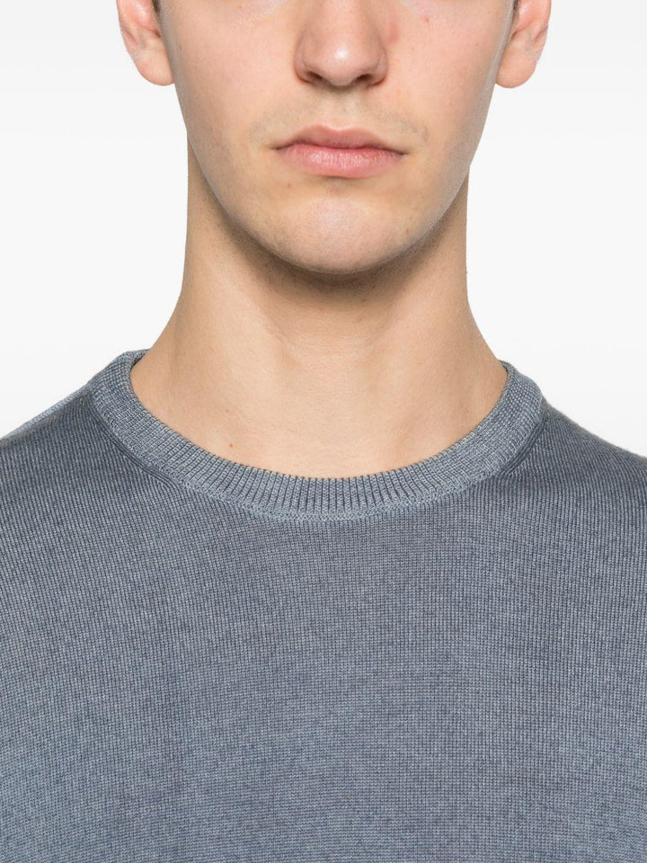 Maglione blu girocollo 