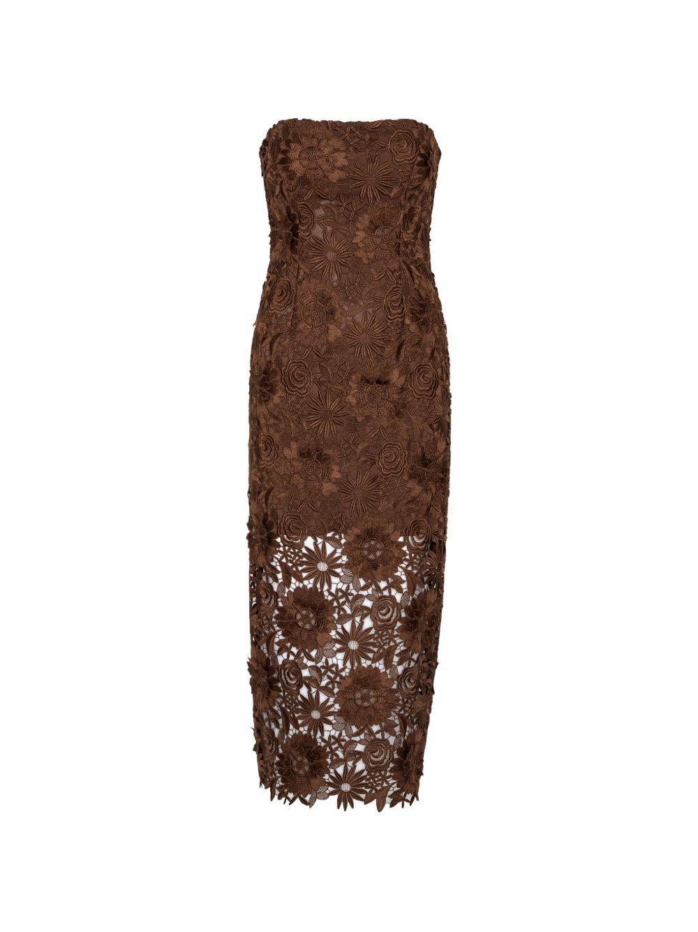 Abito midi in pizzo 3D 