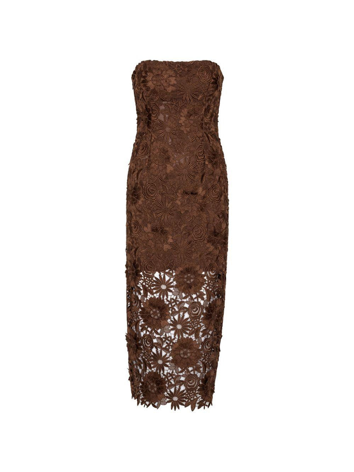 Abito midi in pizzo 3D 