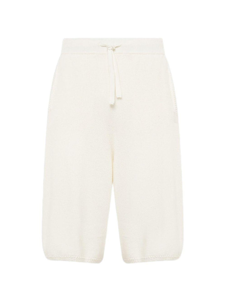 Shorts neroi in maglia con coulisse 