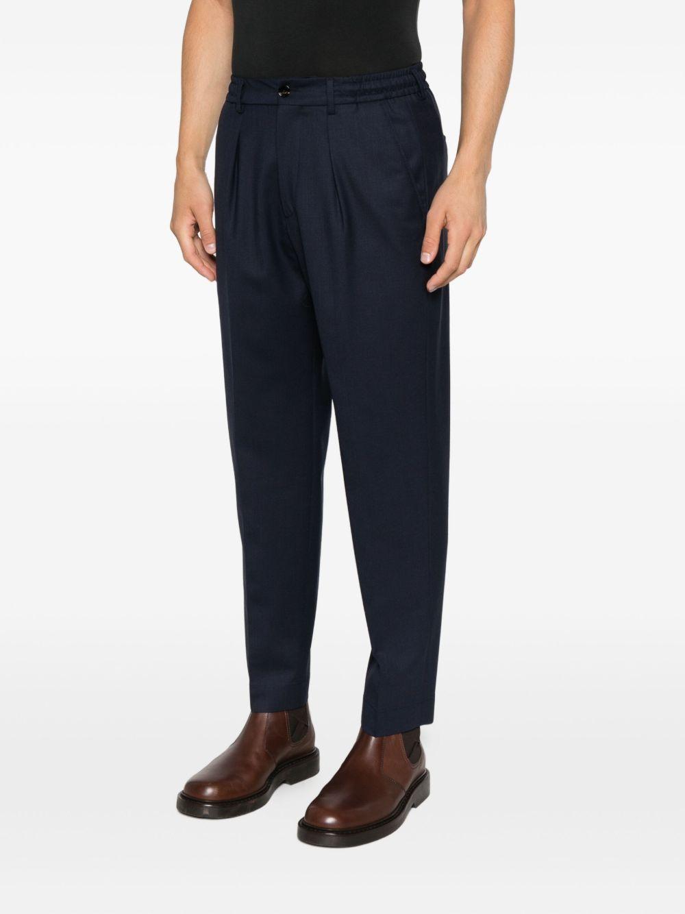 Pantaloni blu con vita elasticizzata 