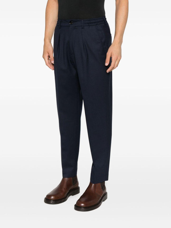 Pantaloni blu con vita elasticizzata 