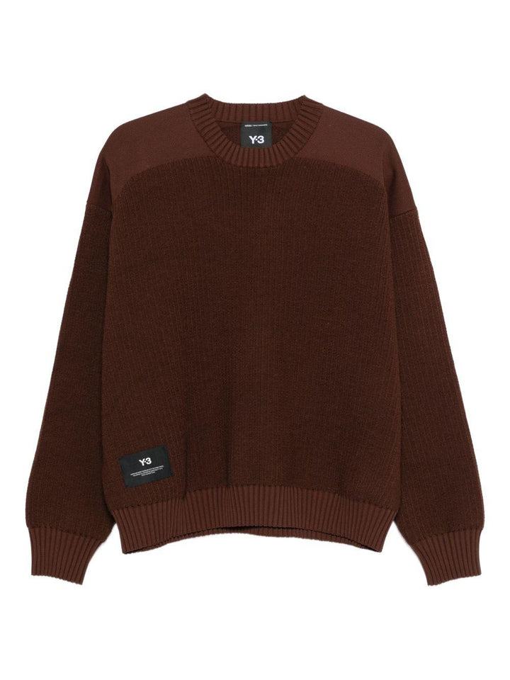 Maglione marrone girocollo 