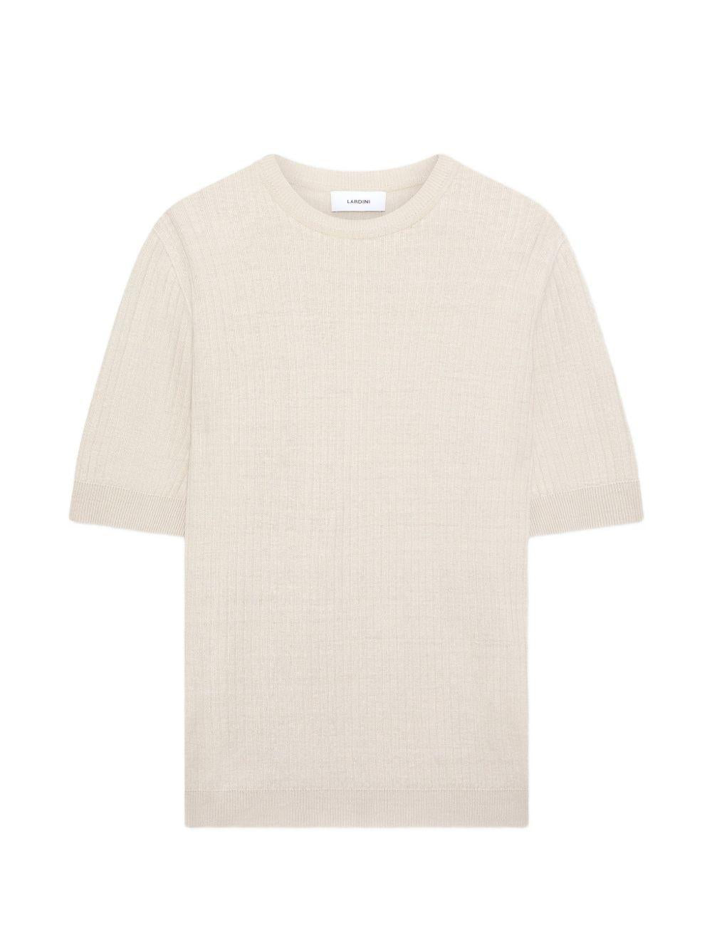 Girocollo in cotone beige 