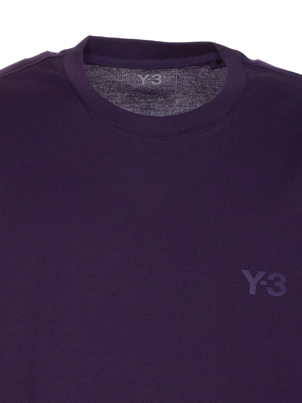 T-shirt viola con logo color-block 