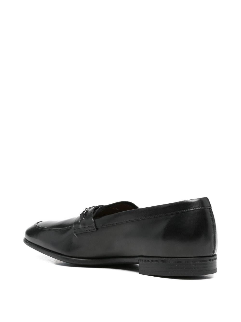 Mocassino nero in pelle 