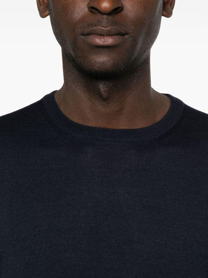 Maglione girocollo blu 
