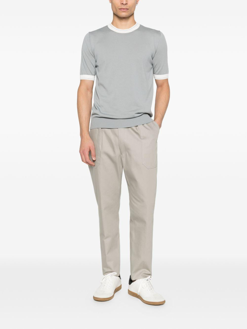 T-shirt girocollo grigio 