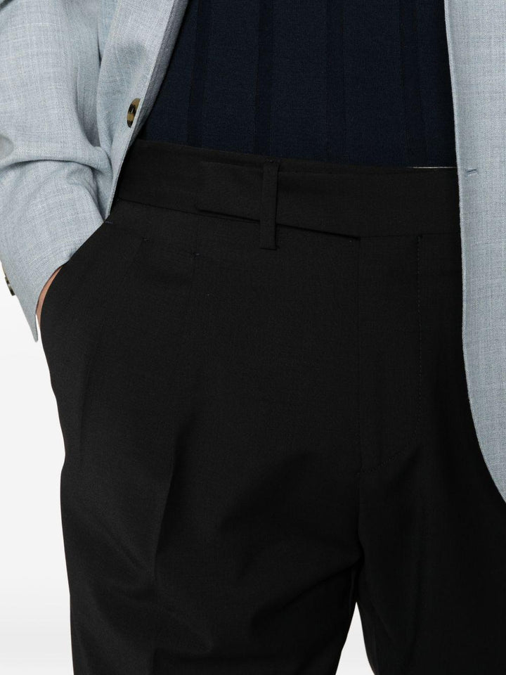 Pantaloni sartoriali blu navi con pieghe 