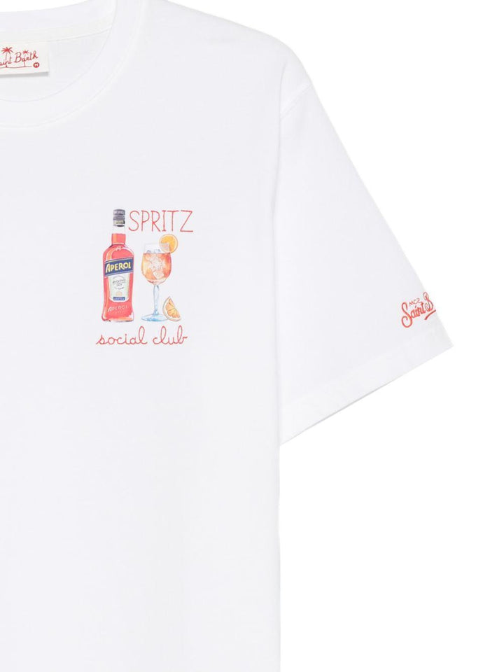 T-shirt bianca con stampa grafica 