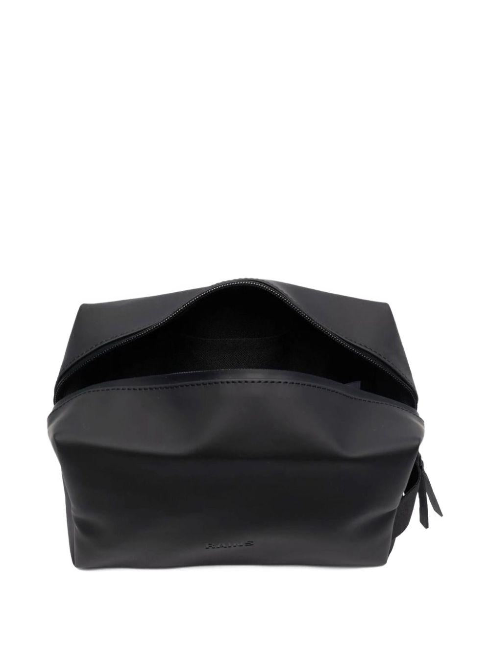 Trousse da bagno nera con zip 