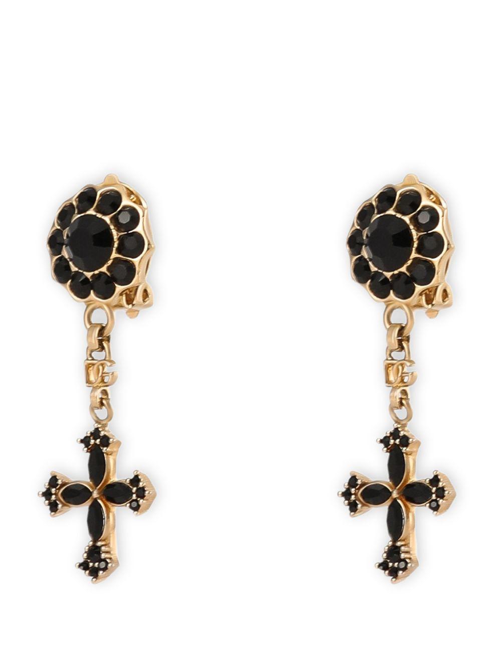 Orecchini pendenti con strass 