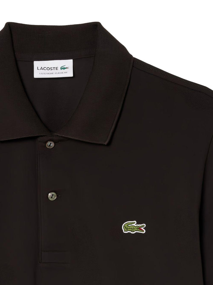 Polo marrone in piqué 