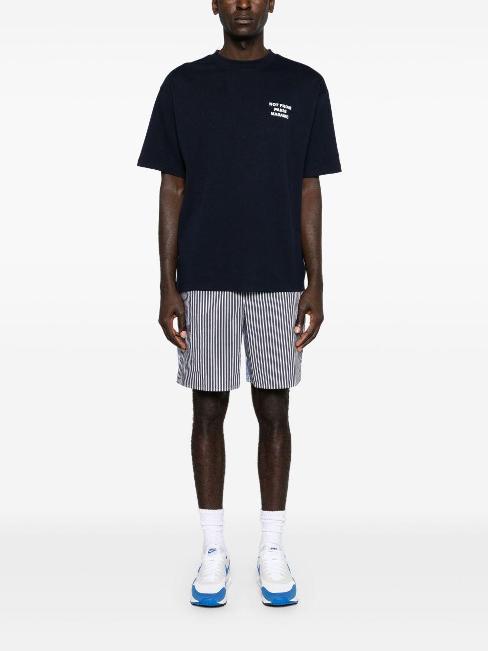 T-shirt navy con stampa 