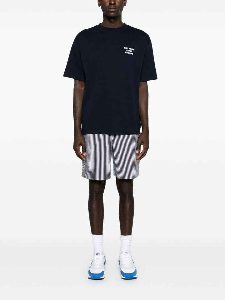 T-shirt navy con stampa 