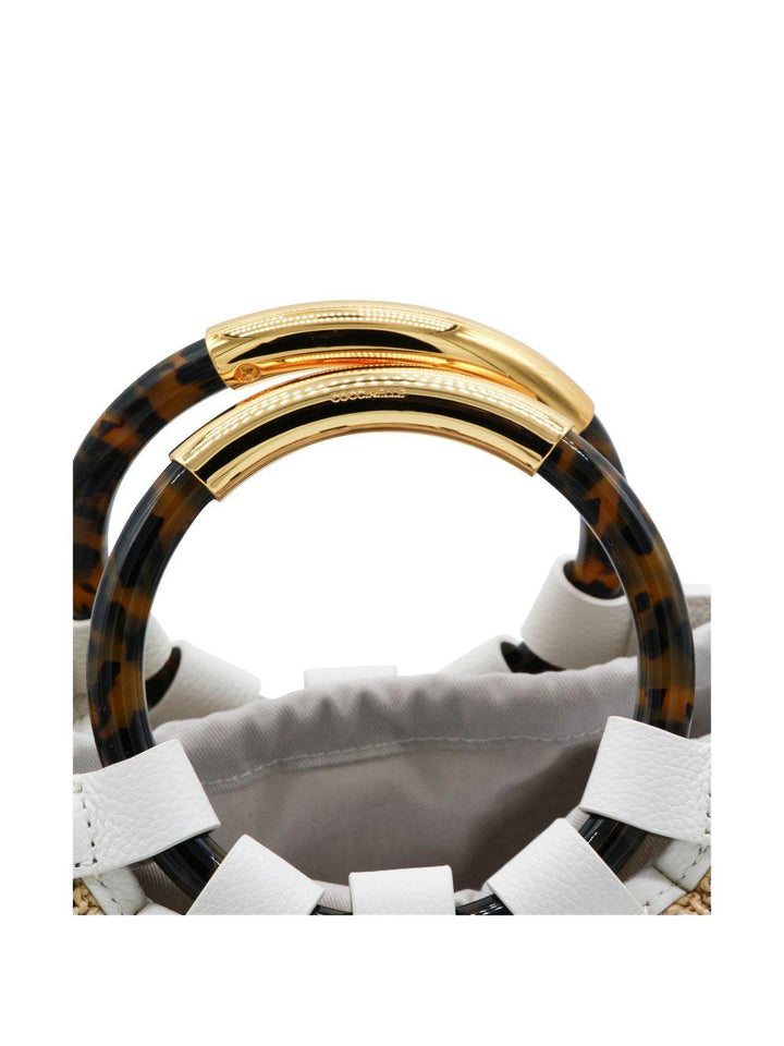 Borsa tote Shell media in paglia 
